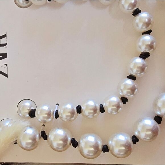 ZARA PACK OF 2 FAUX PEARL NECKLACES - Picture 9 of 10
